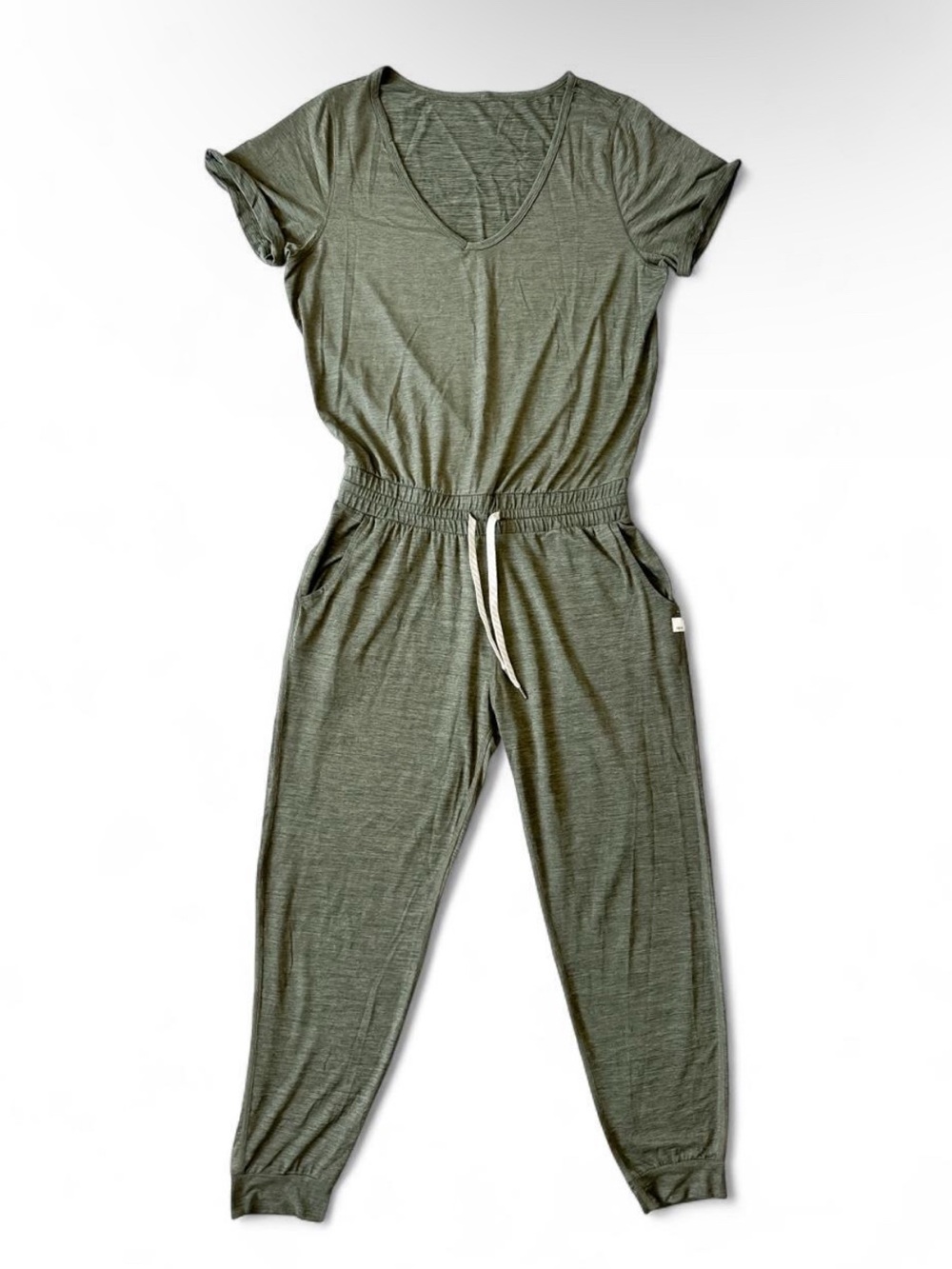 Vuori Women’s All Day Jumpsuit Heathered Olive Green